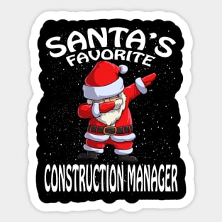 Santas Favorite Construction Manager Christmas Sticker